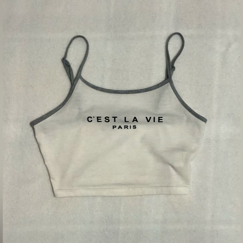 Paris Cropped Tank Top (NO LONGER SOLD IN STORES)